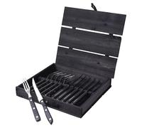 Gense 704792 Bent Severin Old Farmer Black 12 Pieces Starter Set in Box, Stainless Steel, Silver