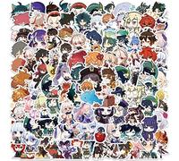 Genshin Cartoon Stickers 100pcs,Aesthetic Decoration Vinyl Stickers for Scrapbook,Laptop,Kid,Teen,Girl
