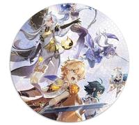 Genshin Impact 1000 Piece Puzzle 1000-Piece Round Jigsaw Puzzle Perfect for Family Fun on Christmas, Thanksgiving, Birthdays & Easter 67.5x67.5cm