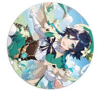 Genshin Impact 1000 Piece Puzzle 1000-Piece Round Jigsaw Puzzle Perfect for Family Fun on Christmas, Thanksgiving, Birthdays & Easter 67.5x67.5cm