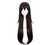 Genshin Impact Amber Cosplay Wigs Game Cosplay Long Brown Straight Wig with Bangs Heat Resistant Synthetic Hair Wigs