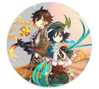 Genshin Impact Barbatos 1000 Piece Jigsaw Puzzles for Adults Round Puzzle 1000 Pieces Jigsaw Creative Family Game & Home Decor, for Teenagers 67.5x67.5cm