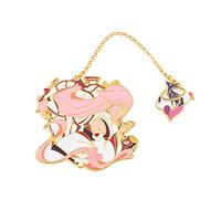 嘉信誉 Genshin Impact Brooch Metal Brooch Character Brooch Badge Clothes Decoration Tartaglia Hu Tao Keqing Venti Yae Miko Aether(Color:Yae Miko)