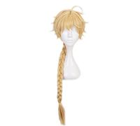 Genshin Impact Cosplay Aether Traveler Golden Braid Heat Resistant Synthetic Hair Wigs Halloween Carnival Party Role Play