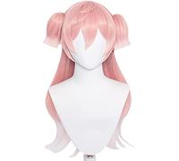 Genshin Impact Cosplay Genshin Impact Yanfei Wig Pink White Long Wig Yanfei Cosplay Synthetic Hair Heat Resistant