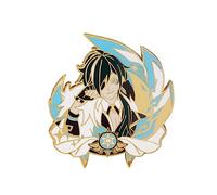 Genshin Impact Cosplay Kaeya Brooch,Anime Peripheral Badge Creative School Bag Costume Decoration Accessories Gift