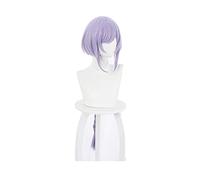 Genshin Impact Cosplay Qiqi Women 75cm Long Light Purple Wig Cosplay Anime Cosplay Halloween Wigs Heat Resistant Synthetic Wigs