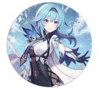 Genshin Impact Eula Lawrence Jigsaw Puzzles for Adults 1000 Piece Round Jigsaw Puzzle 1000 Pieces Family Activity, Brain Teaser, Home Decor, 67.5x67.5cm