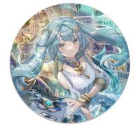 Genshin Impact Faruzan Jigsaw Puzzles for Adults, 1000 Piece 1000 Piece Round Jigsaw Puzzle Brain Teaser Game, Interactive Family Game, Suitable for Ages 14+ 67.5x67.5cm