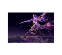 Genshin Impact Game Raiden Shogun Fan Art Poster Decorative Painting Canvas Wall Art Living Room Poster Bedroom Painting Wall Art Picture Print Modern Family Room Decor 40 x 60 cm