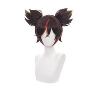 Genshin Impact Game Xinyan Brown Highlights Anime Cosplay Wigs Heat Resistant Synthetic Wig Halloween Wig Cap