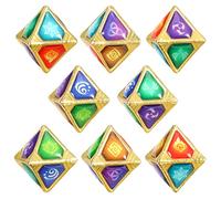 Genshin Impact Genius Invokation TCG Elemental Dice Game Props Accessories Collection Toys Age 12+ (8 pcs)