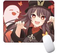 Genshin Impact Hu Tao Anime Manga Video Game Non-Slip Mousepad Gaming Computer Mouse Pad Gaming Desktop Laptop Mouse Pad with Stitched Edge 8.7 x 7.1 inches