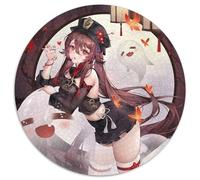 Genshin Impact Hu Tao Jigsaw Puzzles 1000 Pieces for Adults Round Puzzles 1000 Pieces for Adults Brain Challenge Gift, Educational Activity for Teenagers 67.5x67.5cm