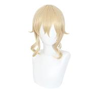 Genshin Impact Jean Cosplay Wig Golden Hair 40cm Synthetic Cosplay Anime Cosplay Wigs Heat Resistant Synthetic Wigs Halloween