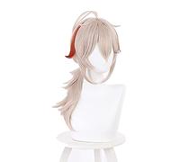 Genshin Impact Kazuha Cosplay 36cm Short Wig Cosplay Anime Cosplay Wigs Heat Resistant Synthetic Wigs Halloween + wig hat
