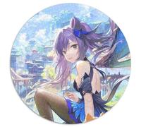 Genshin Impact Keqing 1000 Pieces Puzzles for Adults 1000 Piece Round Jigsaw Family Activity, DIY Home Decor, 67.5x67.5cm