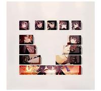 Genshin Impact keycap,PBT thermal sublimation custom keycaps,12 keys Cherry MX mechanical keyboard cap,Suitable for 60% mechanical keyboards.（Hu Tao）