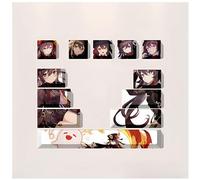 Genshin Impact keycaps,12 key PBT thermal sublimation custom keycaps,Cherry MX gateron switches mechanical keyboard cap.（Hu Tao）