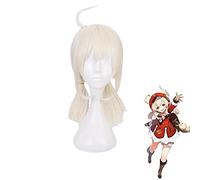 Genshin Impact Klee Cosplay Wigs Beige Blonde Heat Resistant Synthetic Hair Halloween Party Wig + Wig Cap