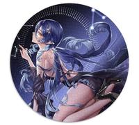 Genshin Impact Layla Adult Jigsaw Puzzles 1000 Pieces Round Jigsaw Puzzle 1000 Pieces Skill Level Beginner, Great for Birthday 67.5x67.5cm