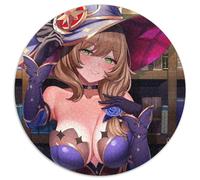 Genshin Impact Lisa Adult Jigsaw Puzzles 1000 Pieces Round Jigsaw Puzzle 1000 Pieces Skill Level Beginner, Great for Birthday 67.5x67.5cm