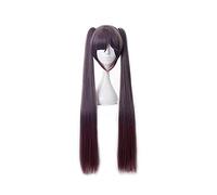 Genshin Impact Mona Cosplay Dark Purple Wig Pigtails Cosplay Anime Cosplay Wigs Heat Resistant Synthetic Wigs Halloween