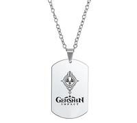 Genshin Impact Necklace Barbatos Venti Pendant Tartaglia Necklace Zhongli Kaeya Ganyu Chain Small Cartoon Figure Hutao Chain Razor Klee Keqing Creative Gift