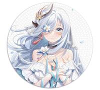 Genshin Impact Puzzles 1000 Pieces for Adults 1000 Pieces Round Puzzles for Adults Ideal for Lover, Perfect Christmas, New Year, Valentine's Gift 67.5x67.5cm