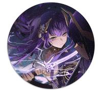 Genshin Impact Raiden Shogun Jigsaw Puzzle 1000 Pieces Round JigsawPuzzle 1000 Pieces for Adults Intricate Design for Teenagers, DIY Decor, And Brain-Boosting Fun 67.5x67.5cm