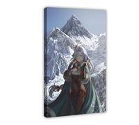 Genshin Impact Shenhe Creative Games Poster Canvas Poster Wall Art Decor Print Picture Paintings for Living Room Bedroom Decoration Frame:-17 20x30inch(50x75cm)