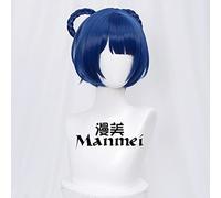 Genshin Impact Wanmin Baiwei Shenxiangling cos Wig Wanmintang Chef's Eight-Character Hemp Wreath Wig Cosplay Anime Wig Coser