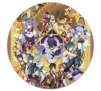 Genshin Impact Xiangling 1000 Piece Jigsaw Puzzles for Adults Round Puzzle 1000 Pieces Jigsaw Creative Family Game & Home Decor, for Teenagers 67.5x67.5cm