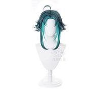 Genshin Impact Xiao Wig Cosplay Dark Green Synthetic Short Straight Heat Resistant Hair Adult Women Halloween