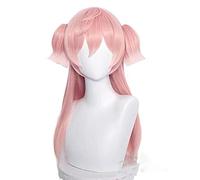 Genshin Impact Yanfei Wig Gradient Pink Clip Ponytail Synthetic Wigs Halloween Cosplay Anime Cosplay Wigs Heat Resistant wig