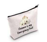 Genshin Inspired Novelty Cosmetic Bag Paimon is My Emergency Food Traveller Gift Anime Lover Gift (Paimon)