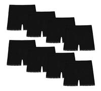 GENTABY Girls' Black Safety Shorts, 8 Pack, 1-10 Years, Perfect for School Uniform, Pajamas, Cycling, Beach Sports, Soft, Breathable, Mid Thigh Length, Relaxed Fit, Solid Black, Machine Wash