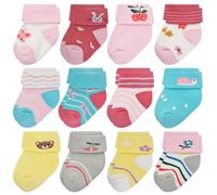 GENTABY Newborn Baby Girls Socks Infant Toddler Thermal Animal Socks Winter Warm Sock 12 Pairs 1-3 Years
