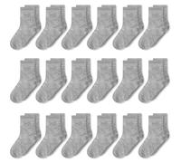 GENTABY Unisex-Kids 18 Count Black Tube Socks - Size Varies by Age (1-13 Years) - Modern, Breathable, Reinforced Toe, Crew Length, Machine Wash - Perfect for School, Home, or Outdoor Activities