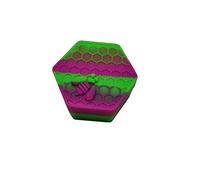 Gentcy 26ml 1pcs Purple Hexagon Silicone Container Jar New Honeybee Silicone Jar Box