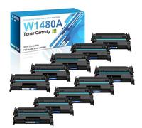 GENTERUN 1 10 Pack Yield Toner Cartridge Black W1480A 148A With Chip Compatible With Pro 4001dw 4001n MFP 4101fdw Printer(10PK W1480A)