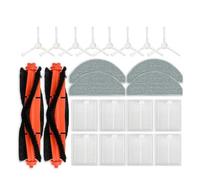 GENTERUN Compatible For Xiaomi，S20 E12 E10 B112 Robot Vacuum Cleaner Accessories, Main Brush Side Brush Mop Cloth Filter Spare Parts Replace(22PCS)