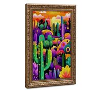 GENTERUN Psychedelic Southwestern Desert Print Canvas Poster Bedroom Decor Landscape Office Room Decor Gift 20" L X 30" W