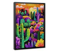 GENTERUN Psychedelic Southwestern Desert Print Canvas Poster Bedroom Decor Landscape Office Room Decor Gift 20" L X 30" W