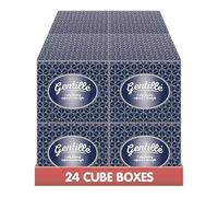 Gentille Cube Tissues - 24-Pack (50 Sheets per Cube) | Soft 3-Ply Tissues | Ultra-Plush, Premium Strength | Compact Design | Made in UK
