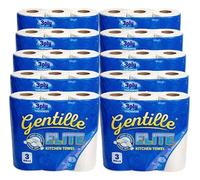 Gentille Elite 3pk Kitchen Roll | 3ply Thick Strong Absorbent Paper Towel (30 Rolls)