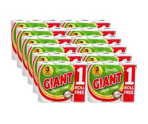 Gentille Giant 3 Ply Thickness Paper Towel | Extra Strong, Absorbent, Tough, Durable Kitchen Roll | Multipurpose Bulk Pack (36)