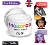 Gentle 250ml Snazaroo Clown White Face Paint for Sensitive Skin - Easy to Use