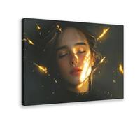 Gentle And Peaceful Girl, Canvas Poster Bedroom Decor Landscape Office Room Decor Gift 24x36inch(60x90cm)