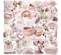 Gentle Ballet Style Graffiti Stickers 50PCS for Teens Girl Adults Kids,Vintage Ballerina Party Waterproof Decals for Water Bottles Laptop Phone Luggage Skateboard Bike Guitar Scrapbook Helmet Journal